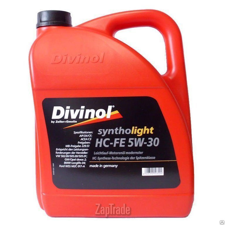 Купить моторное масло Divinol Syntholight HC-FE 5W-30, в интернет-магазине в Санкт-Петербурге