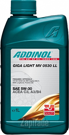 Купить моторное масло Addinol Giga Light (Motorenol) MV 0530 LL, в интернет-магазине в Санкт-Петербурге