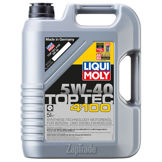 Купить моторное масло Liqui moly Top Tec 4100, в интернет-магазине в Санкт-Петербурге