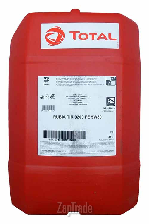 Купить моторное масло Total RUBIA TIR 9200 FE, в интернет-магазине в Санкт-Петербурге