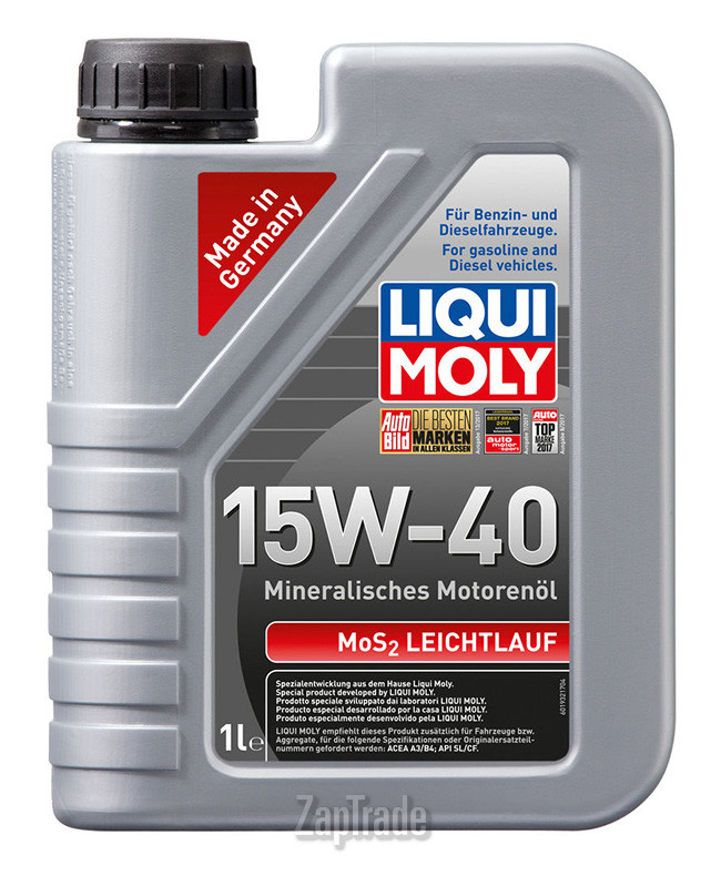 Купить моторное масло Liqui moly MoS2 Leichtlauf, в интернет-магазине в Санкт-Петербурге