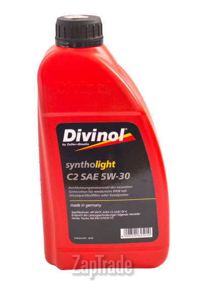 Купить моторное масло Divinol Syntholight C2 SAE 5W-30, в интернет-магазине в Санкт-Петербурге