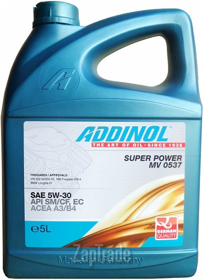 Купить моторное масло Addinol Super Power MV 0537, в интернет-магазине в Санкт-Петербурге