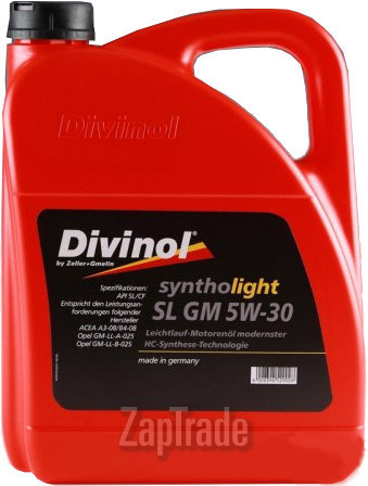Купить моторное масло Divinol Syntholight SL GM 5W-30, в интернет-магазине в Санкт-Петербурге