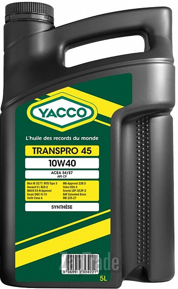 Купить моторное масло Yacco Transpro 45, в интернет-магазине в Санкт-Петербурге