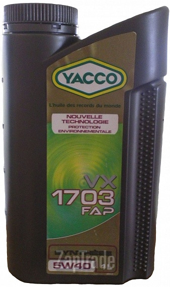 Купить моторное масло Yacco VX 1703 FAP, в интернет-магазине в Санкт-Петербурге