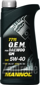 Купить моторное масло Mannol 7711 O.E.M. for Daewoo GM (MN7711-1), в интернет-магазине в Санкт-Петербурге