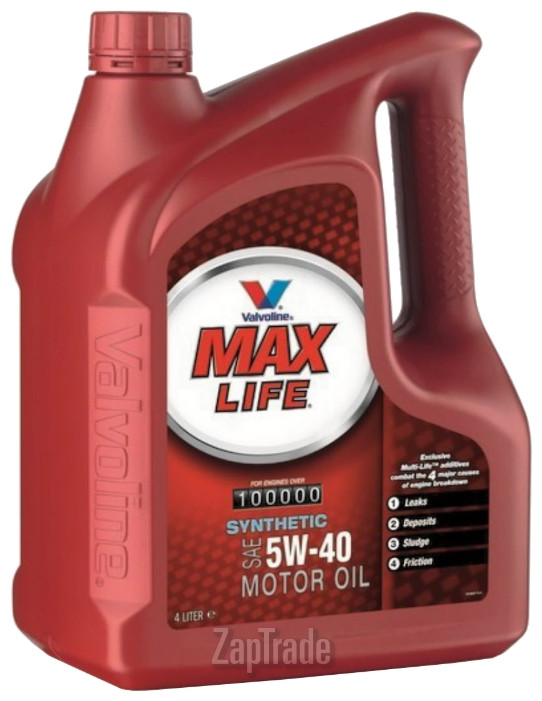 Купить моторное масло Valvoline MAXLIFE SAE 5W-40, 4л, в интернет-магазине в Санкт-Петербурге