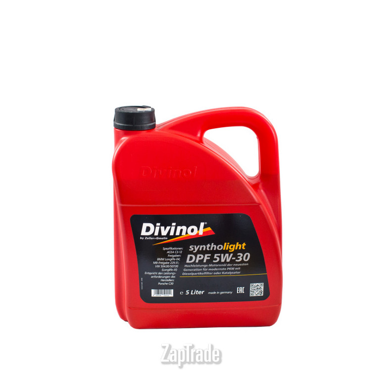 Купить моторное масло Divinol Syntholight DPF 5W30, в интернет-магазине в Санкт-Петербурге