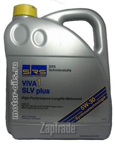 Купить моторное масло Srs VIVA 1 SLV plus 5W-30 (ll3), в интернет-магазине в Санкт-Петербурге