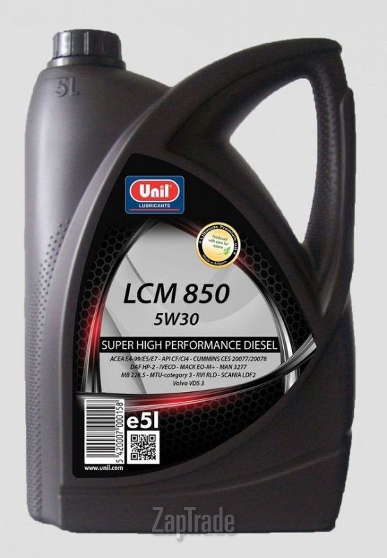 Купить моторное масло Unil LCM 850 5W30, в интернет-магазине в Санкт-Петербурге