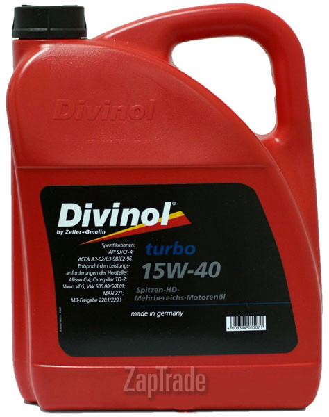 Купить моторное масло Divinol Turbo 15W-40, в интернет-магазине в Санкт-Петербурге