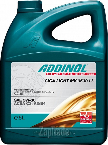 Купить моторное масло Addinol Giga Light (Motorenol) MV 0530 LL, в интернет-магазине в Санкт-Петербурге