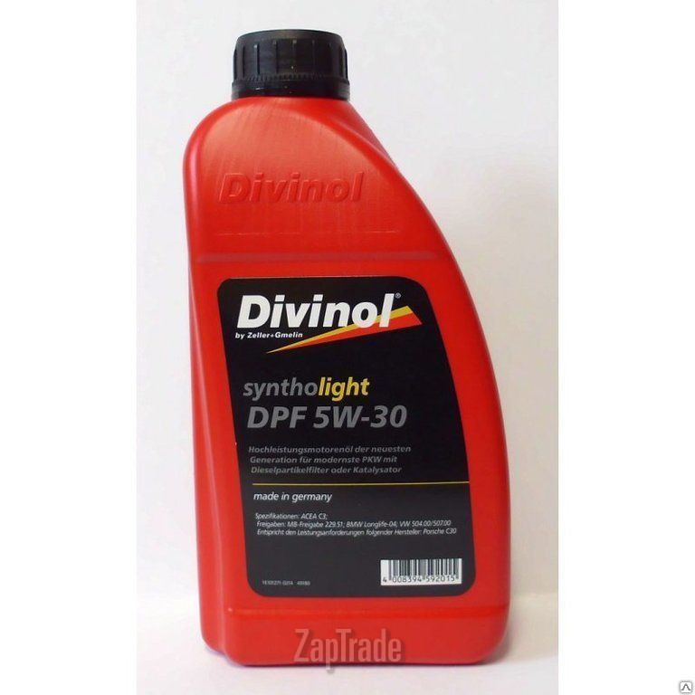 Купить моторное масло Divinol Syntholight DPF 5W30, в интернет-магазине в Санкт-Петербурге
