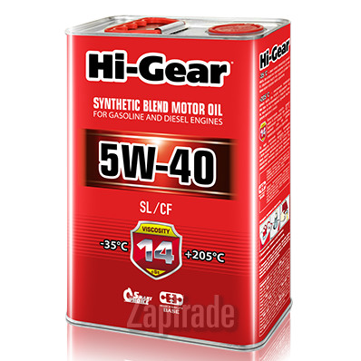 Купить моторное масло Hi-gear SAE 5W-40 API SL/CF, в интернет-магазине в Санкт-Петербурге