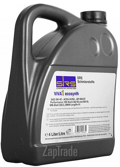 Купить моторное масло Srs Viva 1 Ecosynth 0W-40, в интернет-магазине в Санкт-Петербурге