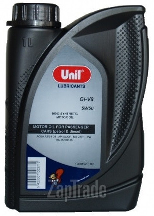 Купить моторное масло Unil GI-V9 5W50, в интернет-магазине в Санкт-Петербурге
