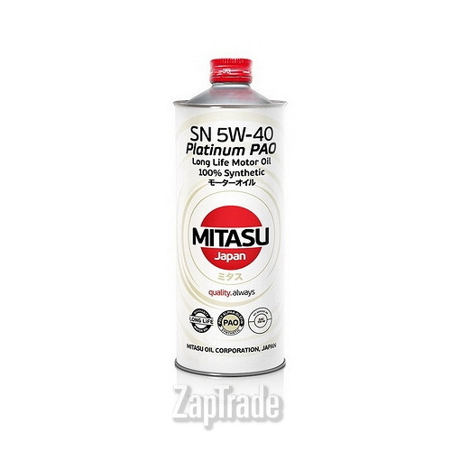 Купить моторное масло Mitasu PLATINUM PAO 5W-40, в интернет-магазине в Санкт-Петербурге