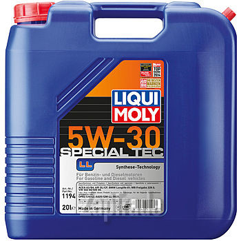 Купить моторное масло Liqui moly НС-Special Tec LL 5W-30, в интернет-магазине в Санкт-Петербурге