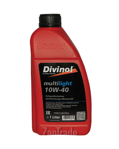 Купить моторное масло Divinol Multilight 10W-40, в интернет-магазине в Санкт-Петербурге