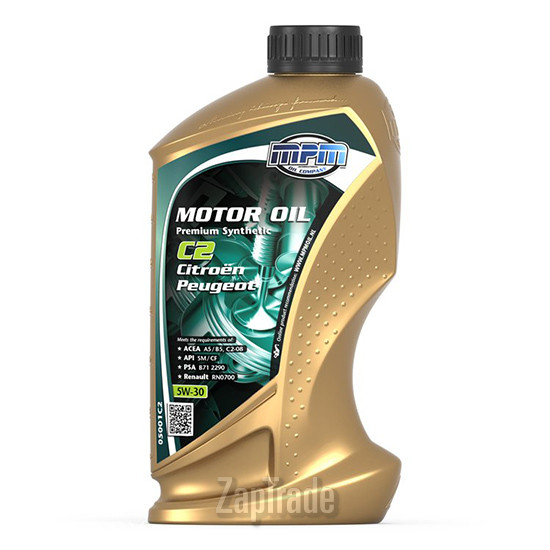 Купить моторное масло Mpm oil Premium Synthetic C2 Citroen / Peugeot, в интернет-магазине в Санкт-Петербурге