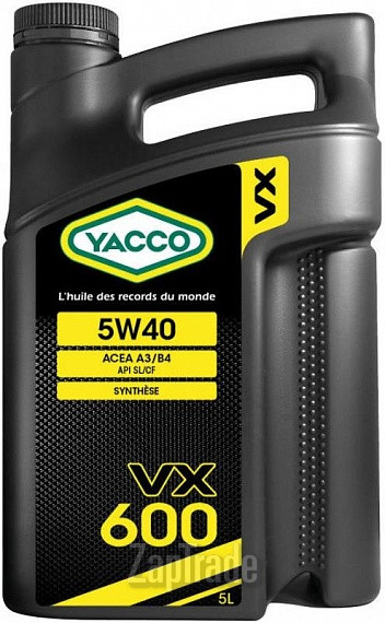 Купить моторное масло Yacco VX 600, в интернет-магазине в Санкт-Петербурге