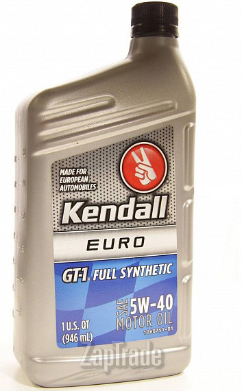Купить моторное масло Kendall GT-1 Full Synthetic (European Formula) 5W-40, в интернет-магазине в Санкт-Петербурге