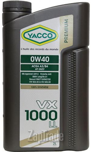 Купить моторное масло Yacco VX 1000 LL, в интернет-магазине в Санкт-Петербурге