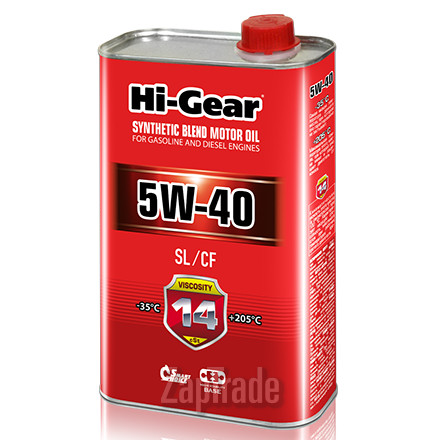 Купить моторное масло Hi-gear SAE 5W-40 API SL/CF, в интернет-магазине в Санкт-Петербурге