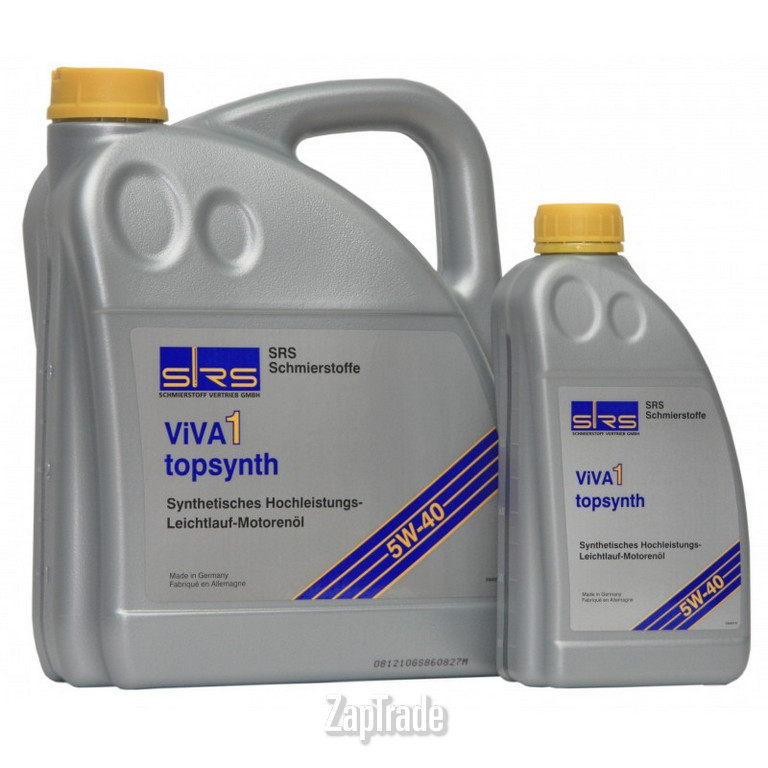 Купить моторное масло Srs VIVA 1 topsynth 5W-40, в интернет-магазине в Санкт-Петербурге