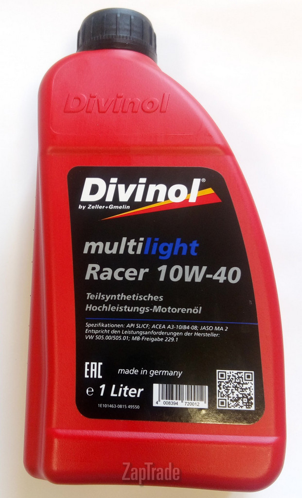 Купить моторное масло Divinol Multilight Racer 10W-40, в интернет-магазине в Санкт-Петербурге
