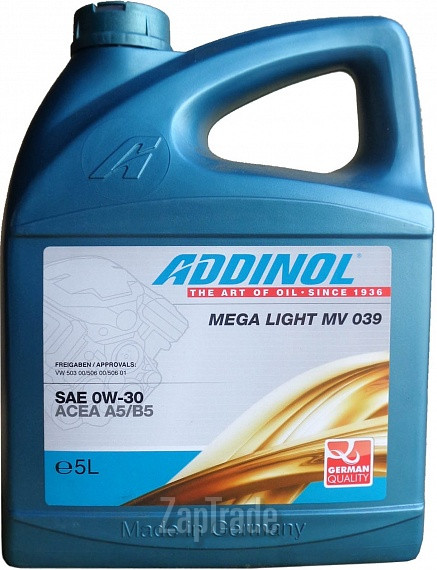 Купить моторное масло Addinol Mega Light MV 039, в интернет-магазине в Санкт-Петербурге