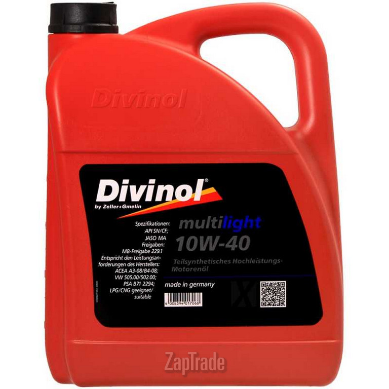 Купить моторное масло Divinol Multilight 10W-40, в интернет-магазине в Санкт-Петербурге