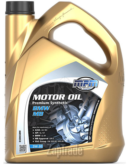 Купить моторное масло Mpm oil Premium Synthetic BMW / MB, в интернет-магазине в Санкт-Петербурге