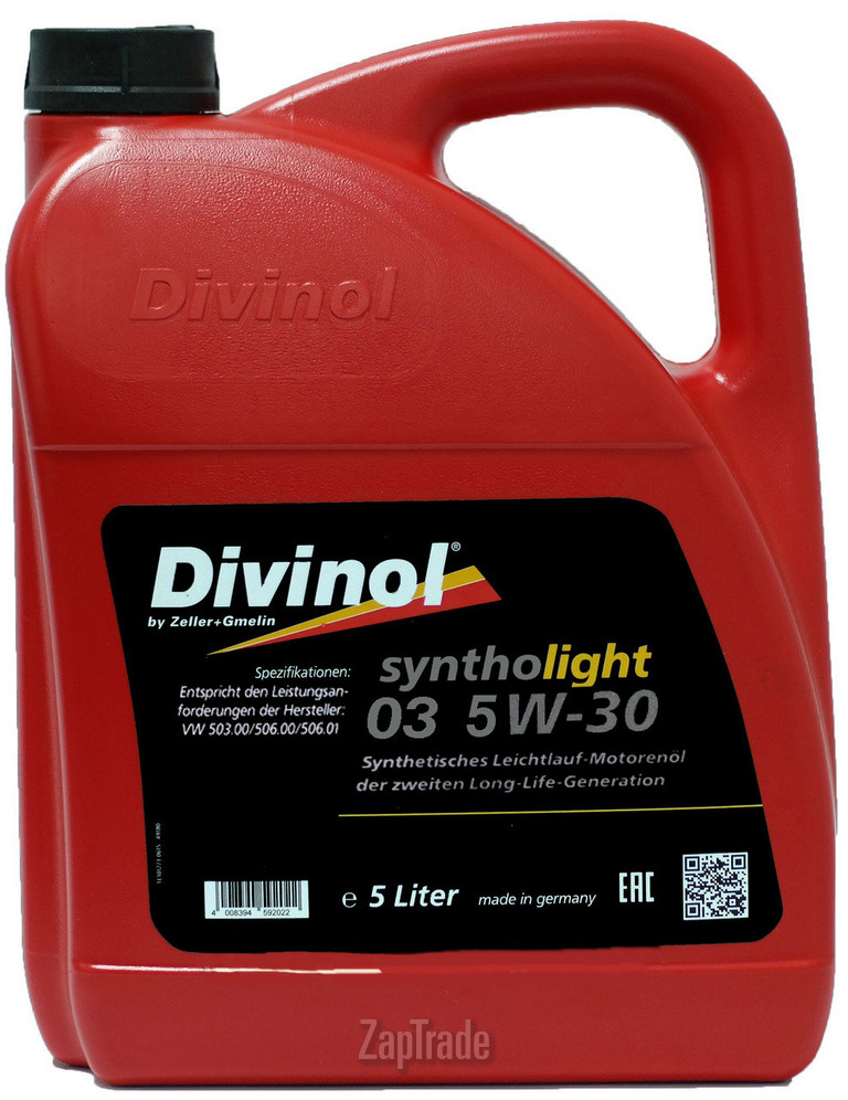 Купить моторное масло Divinol Syntholight 03 5W-30, в интернет-магазине в Санкт-Петербурге