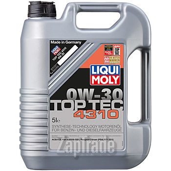 Купить моторное масло Liqui moly Полусинтетическое моторное масло Top Tec 4310 0W-30, в интернет-магазине в Санкт-Петербурге