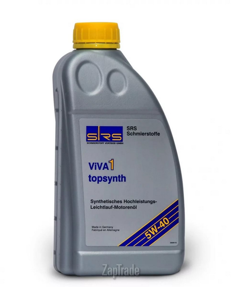 Купить моторное масло Srs VIVA 1 topsynth 5W-40, в интернет-магазине в Санкт-Петербурге