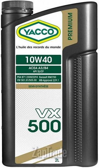 Купить моторное масло Yacco VX 500, в интернет-магазине в Санкт-Петербурге