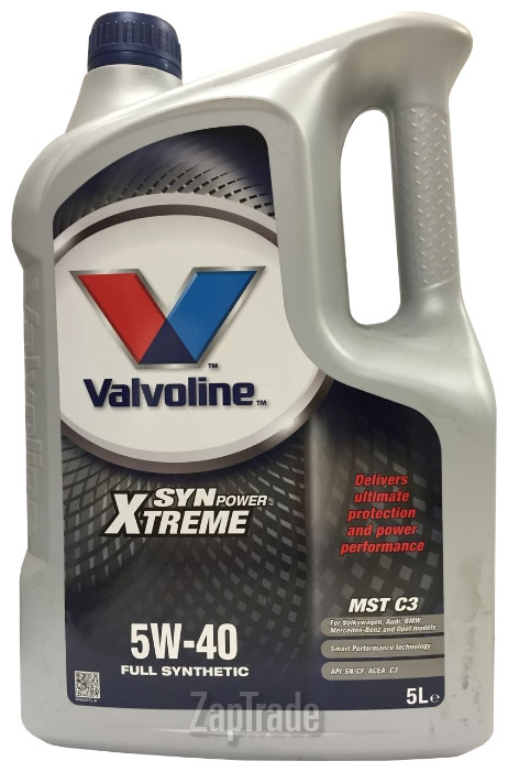 Купить моторное масло Valvoline SYNPOWER XTREME MST SAE C3 5W-40, 5л, в интернет-магазине в Санкт-Петербурге