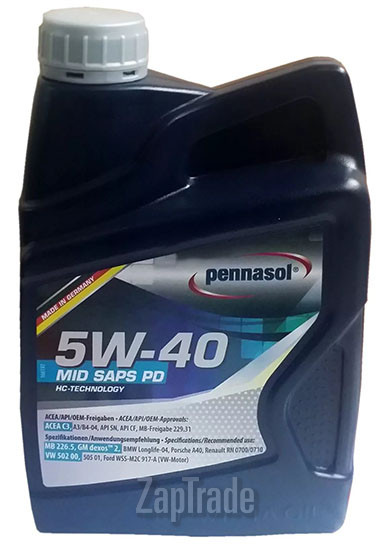Купить моторное масло Pennasol Mid SAPS PD, в интернет-магазине в Санкт-Петербурге