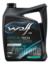 Купить моторное масло Wolf OFFICIALTECH 15W40 MS EXTRA, в интернет-магазине в Санкт-Петербурге
