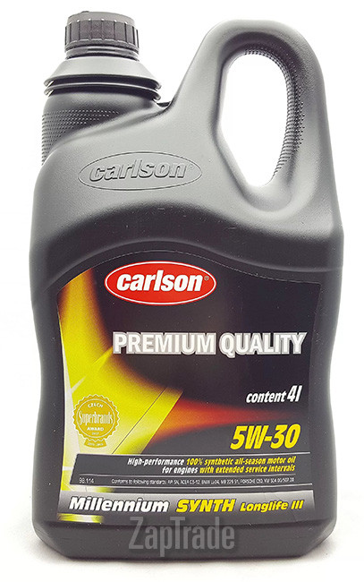 Купить моторное масло Carlson oil Millenium Synth Longlife III, в интернет-магазине в Санкт-Петербурге