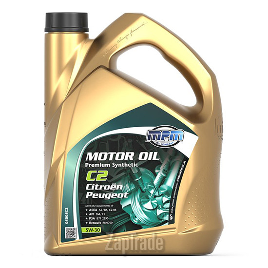 Купить моторное масло Mpm oil Premium Synthetic C2 Citroen / Peugeot, в интернет-магазине в Санкт-Петербурге