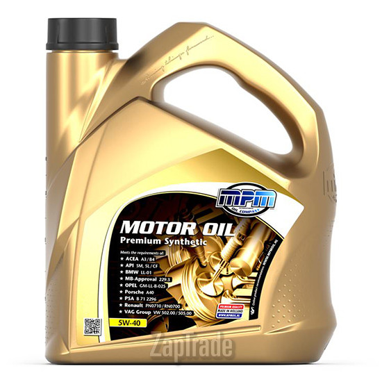 Купить моторное масло Mpm oil Premium Synthetic, в интернет-магазине в Санкт-Петербурге