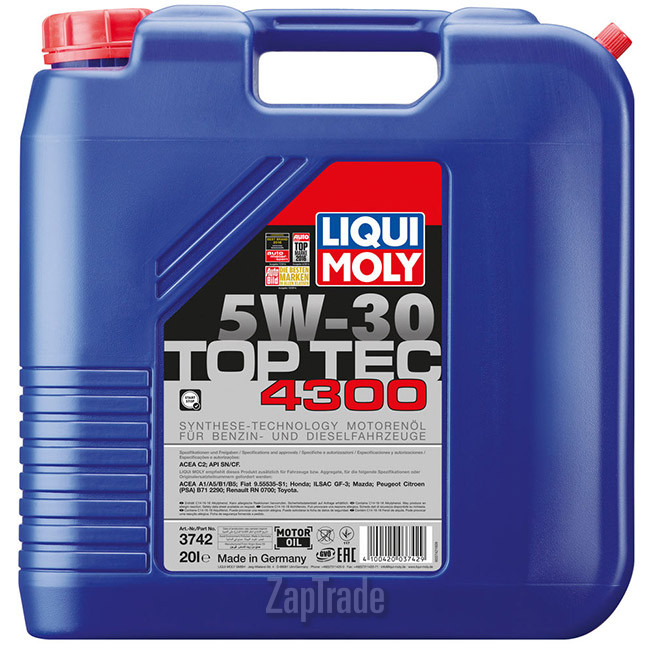 Купить моторное масло Liqui moly Top Tec 4300, в интернет-магазине в Санкт-Петербурге