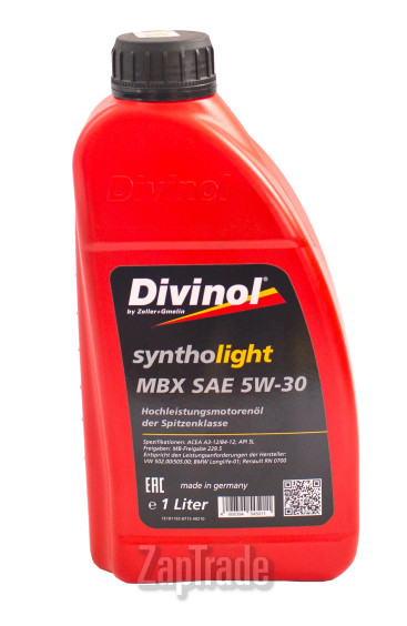Купить моторное масло Divinol Syntholight MBX 5W-30, в интернет-магазине в Санкт-Петербурге