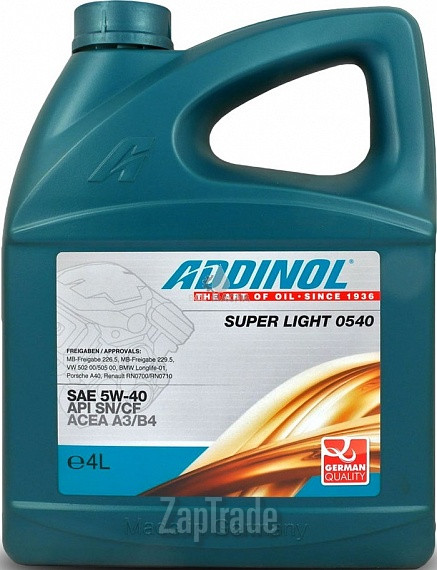 Купить моторное масло Addinol Super Light 0540, в интернет-магазине в Санкт-Петербурге