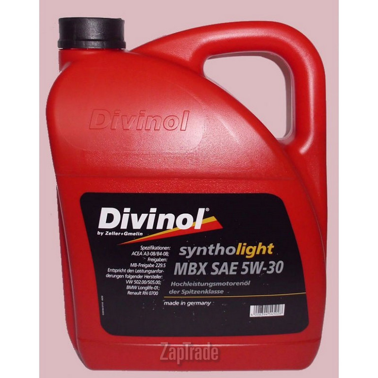 Купить моторное масло Divinol Syntholight MBX 5W-30, в интернет-магазине в Санкт-Петербурге