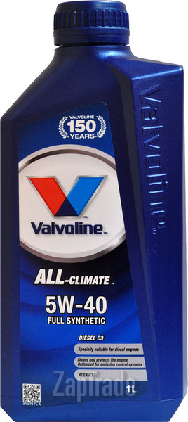 Купить моторное масло Valvoline ALL CLIMATE 5W-40, 1л, в интернет-магазине в Санкт-Петербурге