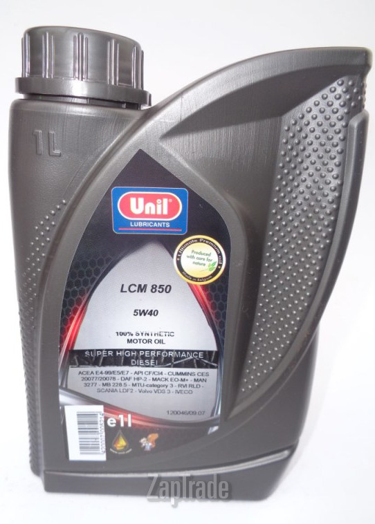 Купить моторное масло Unil LCM 850 5W40, в интернет-магазине в Санкт-Петербурге